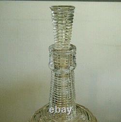 12 ABP Glass American Brilliant Period Hand Cut Crystal Whiskey Liquor Decanter