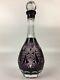 14 Tall Crystal Purple Decanter With Stopper By Nachtmann Traube Cut-to-clear