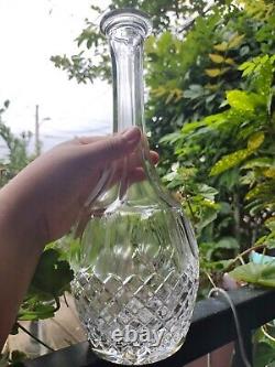 15 Cut Heavy Clear Glass Decanter Diamond Hobnail Thumbprint with Stopper