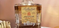 1950s Ballantine's 30 Year Old Scotch Cut Crystal Decanter Bottle