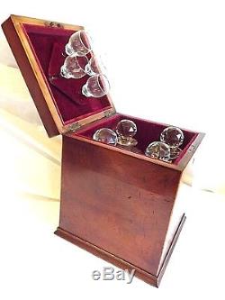 19c Mahogany Tantalus/Decanter Box C1860