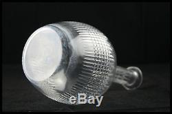 19th Baccarat Decanter Clear Cut Crystal Carafe 12.5 Nancy Pattern France