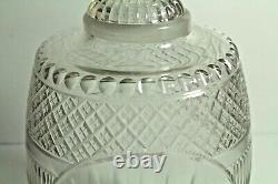 = 19th C. Hand Cut Glass Scotch Whiskey Barrel Dispenser Decanter, Anglo-Irish