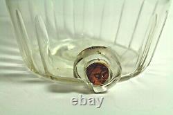 = 19th C. Hand Cut Glass Scotch Whiskey Barrel Dispenser Decanter, Anglo-Irish