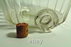 = 19th C. Hand Cut Glass Scotch Whiskey Barrel Dispenser Decanter, Anglo-Irish