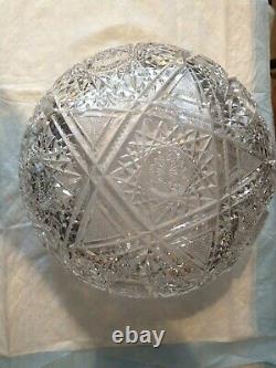 19th Century Hand Cut Crystal Punch Bowl