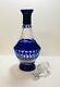 1 Ajka King Louis Cobalt Blue Cut To Clear Crystal Teardrop Decanter Withstopper