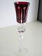 1 Faberge Xenia Flute Ruby Cased Cut To Clear Crystal Signed