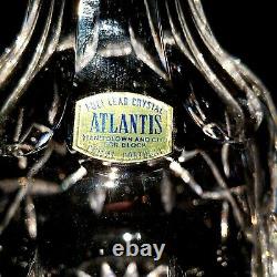 1 (One) ATLANTIS FERNANDO Cut Lead Crystal Wine Decanter Signed DISCONTINUED