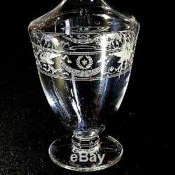 1 (One) BACCARAT CROIZET Cognac Cut & Etched Crystal Decanter 1950s MCM- Signed