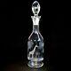1 (one) Rare Queen Lace Kenya Wildlife Etched And Cut Crystal Giraffe Decanter
