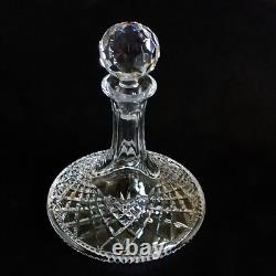 1 (One) TYRONE CRYSTAL SPERRINS Cut Lead Crystal Ships Decanter-Signed DRETIRED