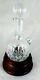 24% Hand Cut Lead Crystal Hogget Decanter With Mahogany Base 499
