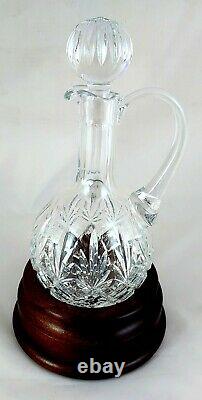 24% Hand Cut Lead Crystal Hogget Decanter With Mahogany Base 499