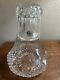 24% Lead Crystal Bedside Water Carafe Clear Cut Glass French 9 Tall 2003