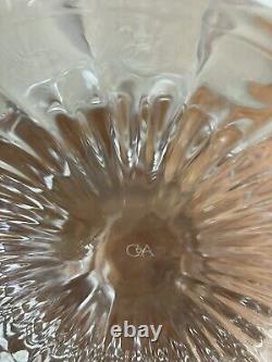 24% Lead Crystal Bedside Water Carafe Clear Cut Glass French 9 Tall 2003