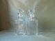 2 (near Pair) Vintage Baccarat Square Whisky Decanters, Signed, H8