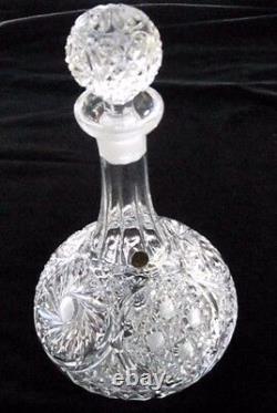 2 SHIPS DECANTER-MADE ITALY HAND CUT, 24% LEAD CRYSTAL, 12H WithSTOPPPER, XLNT COND