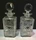 2 Antique Cut Crystal Decanters With Cut Stoppers