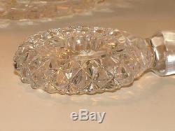 #2 of 2 Early Rare CUT GLASS DONUT DECANTER