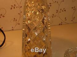 #2 of 2 Early Rare CUT GLASS DONUT DECANTER