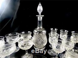 32 pcs WEBB CORBETT GLASS CRYSTAL SUITE WINE CHAMPAGNE DECANTER BOWLS PORT etc
