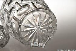 3Q 1800s CUT SPIKED ARGUS att Jersey Glass Works CRYSTAL 2 QT Decanter withStopper