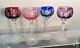 4-bohemian Cut To Clear Crystal Wine Glasses, 8.1/4 T