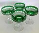 4 Vintage Bohemian Tango Cased Cut To Clear Crystal Champagne Saucers