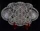 Abp 11 1/2 American Brilliant Period Cut Glass Tray Cluster Type Pattern