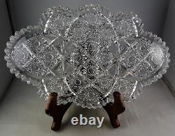 ABP 11 1/2 American Brilliant Period Cut Glass Tray Cluster Type Pattern