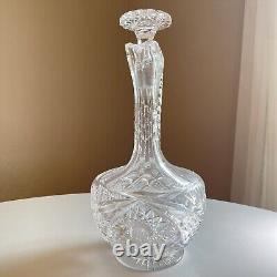 ABP American Brilliant Cut Claret Decanter 11 Excellent #Q