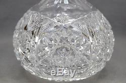 ABP American Brilliant Cut Crystal Hobstars & Strawberry Diamonds Decanter