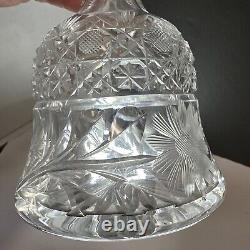 ABP American Brilliant Period Cut Glass Bell Shaped Decanter Daisy Button