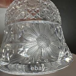 ABP American Brilliant Period Cut Glass Bell Shaped Decanter Daisy Button