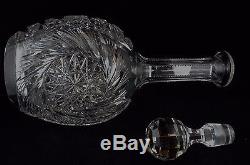 ABP American Brilliant Period Cut Glass Decanter with Matching Stopper Numbered