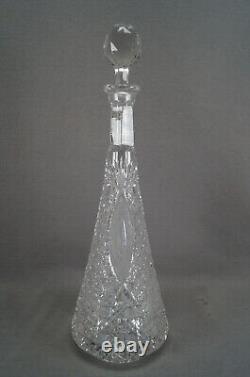 ABP American Brilliant Period FX Parsche Propeller Pattern Crystal Decanter