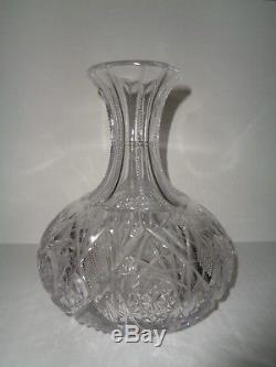 ABP BIRKS Antique CRYSTAL CUT CARAFE / DECANTER American Brilliant Period