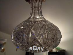 ABP BIRKS Antique CRYSTAL CUT CARAFE / DECANTER American Brilliant Period