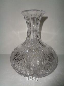 ABP BIRKS Antique CRYSTAL CUT CARAFE / DECANTER American Brilliant Period