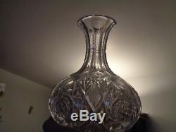 ABP BIRKS Antique CRYSTAL CUT CARAFE / DECANTER American Brilliant Period