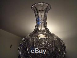 ABP BIRKS Antique CRYSTAL CUT CARAFE / DECANTER American Brilliant Period