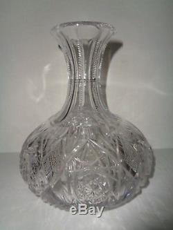 ABP BIRKS Antique CRYSTAL CUT CARAFE / DECANTER American Brilliant Period