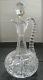 Abp Cut Glass Very Brilliant Fine Quality Handled Wine Decanter