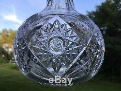 ABP Libbey AMERICAN BRILLIANT CUT GLASS Corinthian Water Bottle Carafe Decanter
