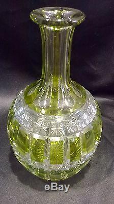 Abp Rare Baccarat Lime Cut To Clear Decanter/ Rhine /france/antique/signed