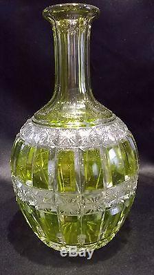 Abp Rare Baccarat Lime Cut To Clear Decanter/ Rhine /france/antique/signed