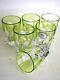 Ajka Lausanne Lime Cased Cut To Clear Crystal Shot Cordials Set Of 6