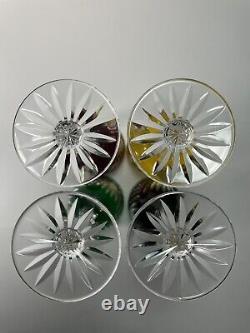 AJKA'MAJESTIC' Crystal Sherry Cordial Glass 6 3/4 Set Of 4 Multi-color