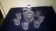 American Brilliant Cut Glass Whiskey Decanter & 6 Whiskey Glasses